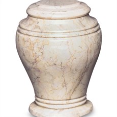 White marble urn