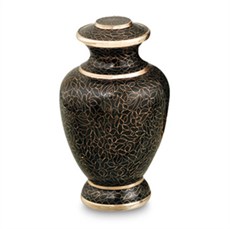 Black cloisonne urn 460