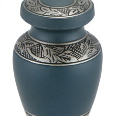 Metal-Blue Delphia Urn