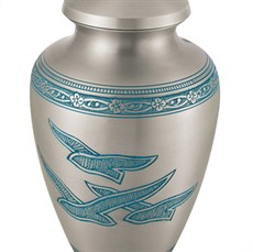 Metal-Delphia Wings Urn